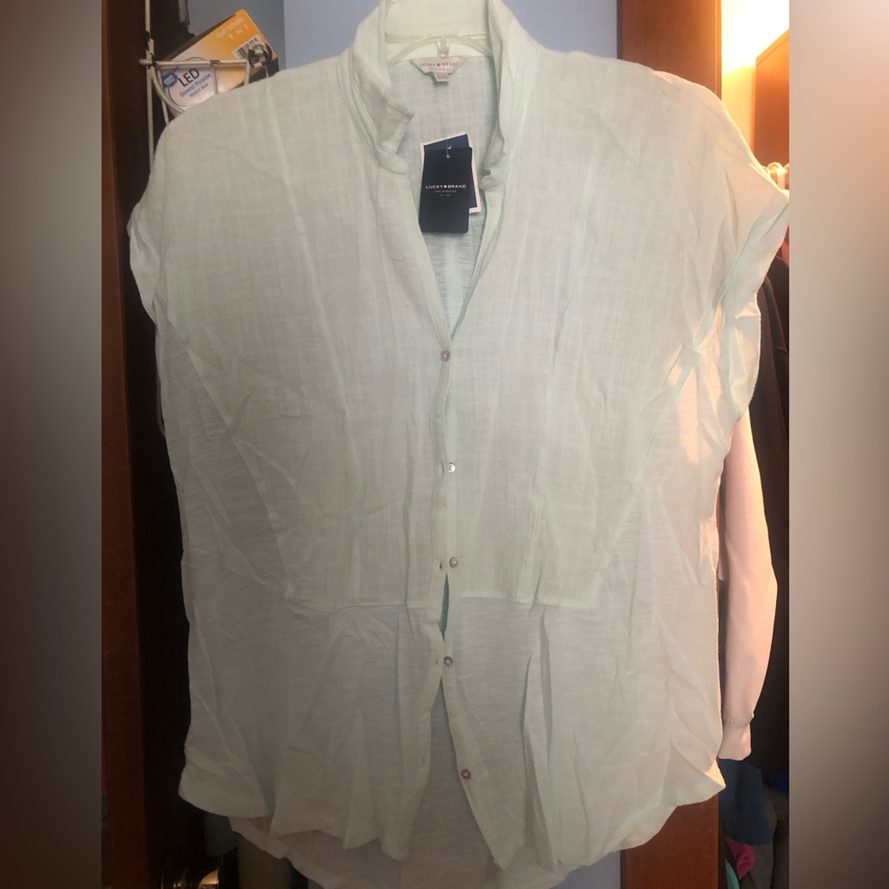 Lucky Brand Light Green Blouse
